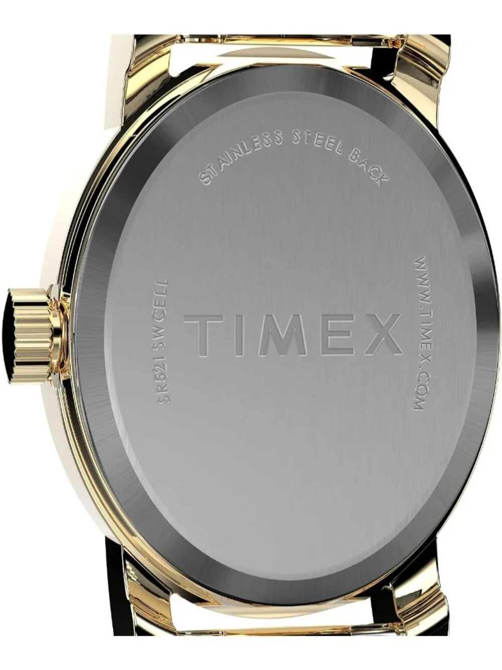Women's Gold White Analog Quartz Cavatina Pearl Dial Oval Classic Wrist Watch